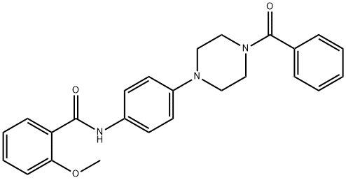 N-[4-(4-benzoyl-1-piperazinyl)phenyl]-2-methoxybenzamide Structural