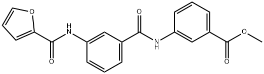 methyl 3-[({3-[(furan-2-ylcarbonyl)amino]phenyl}carbonyl)amino]benzoate Structural