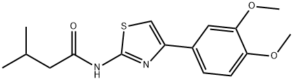 N-[4-(3,4-dimethoxyphenyl)-1,3-thiazol-2-yl]-3-methylbutanamide Structural