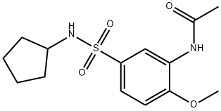 N-[5-(cyclopentylsulfamoyl)-2-methoxyphenyl]acetamide Structural