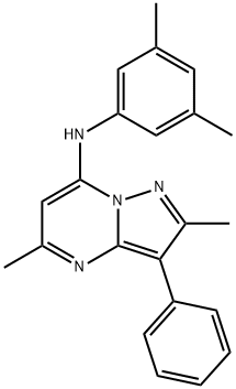 N-(3,5-dimethylphenyl)-2,5-dimethyl-3-phenylpyrazolo[1,5-a]pyrimidin-7-amine Structural