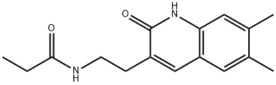 N-(2-(6,7-dimethyl-2-oxo-1,2-dihydroquinolin-3-yl)ethyl)propionamide Structural