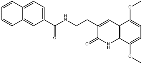N-(2-(5,8-dimethoxy-2-oxo-1,2-dihydroquinolin-3-yl)ethyl)-2-naphthamide Structural