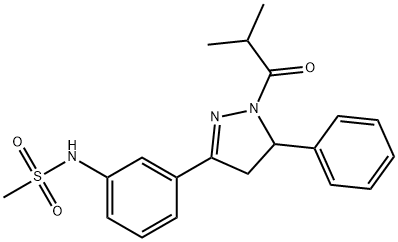 N-(3-(1-isobutyryl-5-phenyl-4,5-dihydro-1H-pyrazol-3-yl)phenyl)methanesulfonamide Structural