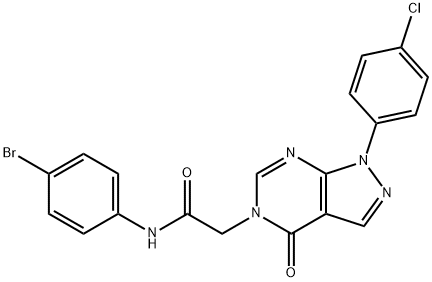 N-(4-bromophenyl)-2-(1-(4-chlorophenyl)-4-oxo-1,4-dihydro-5H-pyrazolo[3,4-d]pyrimidin-5-yl)acetamide Structural
