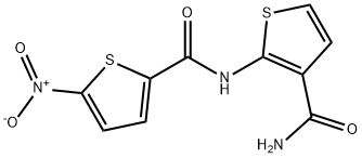 N-(3-carbamoylthiophen-2-yl)-5-nitrothiophene-2-carboxamide Structural