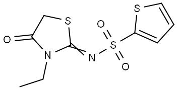 N-[(2Z)-3-ethyl-4-oxo-1,3-thiazolidin-2-ylidene]thiophene-2-sulfonamide Structural