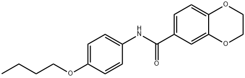 N-(4-butoxyphenyl)-2,3-dihydro-1,4-benzodioxine-6-carboxamide Structural