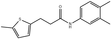 N-(3,4-dimethylphenyl)-3-(5-methylthiophen-2-yl)propanamide Structural