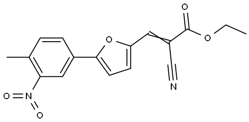 ethyl (2E)-2-cyano-3-[5-(4-methyl-3-nitrophenyl)furan-2-yl]prop-2-enoate Structural