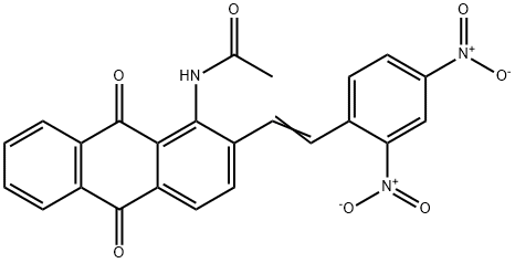 N-[2-[2-(2,4-dinitrophenyl)ethenyl]-9,10-dioxoanthracen-1-yl]acetamide Structural