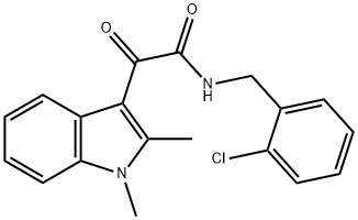 N-(2-chlorobenzyl)-2-(1,2-dimethyl-1H-indol-3-yl)-2-oxoacetamide Structural