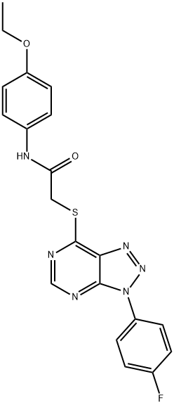 N-(4-ethoxyphenyl)-2-((3-(4-fluorophenyl)-3H-[1,2,3]triazolo[4,5-d]pyrimidin-7-yl)thio)acetamide Structural