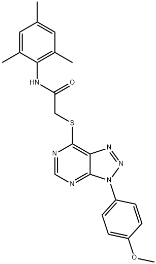 N-mesityl-2-((3-(4-methoxyphenyl)-3H-[1,2,3]triazolo[4,5-d]pyrimidin-7-yl)thio)acetamide Structural