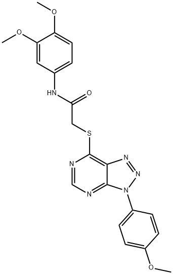 N-(3,4-dimethoxyphenyl)-2-((3-(4-methoxyphenyl)-3H-[1,2,3]triazolo[4,5-d]pyrimidin-7-yl)thio)acetamide Structural