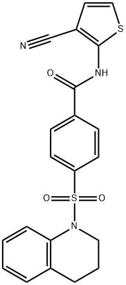 N-(3-cyanothiophen-2-yl)-4-((3,4-dihydroquinolin-1(2H)-yl)sulfonyl)benzamide Structural