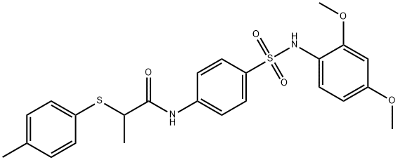 N-{4-[(2,4-dimethoxyphenyl)sulfamoyl]phenyl}-2-[(4-methylphenyl)sulfanyl]propanamide Structural