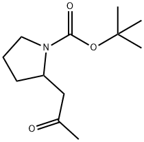 tert-butyl 2-(2-oxopropyl)pyrrolidine-1-carboxylate Structural