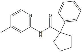 N-(4-methylpyridin-2-yl)-1-phenylcyclopentane-1-carboxamide Structural