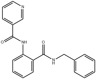 N-[2-(benzylcarbamoyl)phenyl]pyridine-3-carboxamide Structural