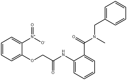 N-benzyl-N-methyl-2-{[(2-nitrophenoxy)acetyl]amino}benzamide Structural