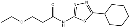 N-(5-cyclohexyl-1,3,4-thiadiazol-2-yl)-3-ethoxypropanamide Structural
