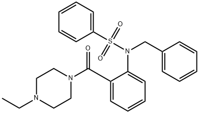 N-benzyl-N-{2-[(4-ethylpiperazin-1-yl)carbonyl]phenyl}benzenesulfonamide Structural