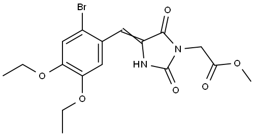 methyl [(4E)-4-(2-bromo-4,5-diethoxybenzylidene)-2,5-dioxoimidazolidin-1-yl]acetate Structural