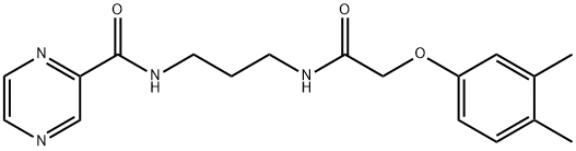 N-(3-{[(3,4-dimethylphenoxy)acetyl]amino}propyl)pyrazine-2-carboxamide Structural