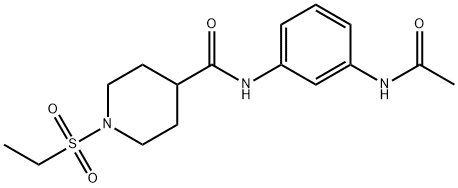 N-[3-(acetylamino)phenyl]-1-(ethylsulfonyl)piperidine-4-carboxamide Structural