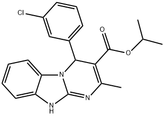 propan-2-yl 4-(3-chlorophenyl)-2-methyl-1,4-dihydropyrimido[1,2-a]benzimidazole-3-carboxylate Structural