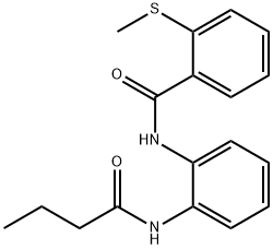 N-[2-(butanoylamino)phenyl]-2-(methylsulfanyl)benzamide Structural