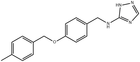 N-{4-[(4-methylbenzyl)oxy]benzyl}-N-(1H-1,2,4-triazol-3-yl)amine Structural