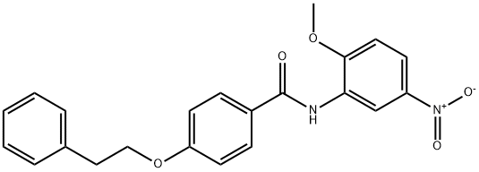 N-(2-methoxy-5-nitrophenyl)-4-(2-phenylethoxy)benzamide Structural
