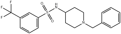 N-(1-benzyl-4-piperidinyl)-3-(trifluoromethyl)benzenesulfonamide Structural