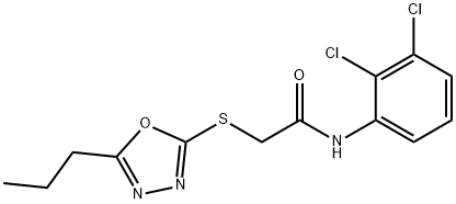 N-(2,3-dichlorophenyl)-2-[(5-propyl-1,3,4-oxadiazol-2-yl)sulfanyl]acetamide Structural