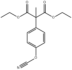 Propanedioic acid, (4-cyanatophenyl)methyl-, diethyl ester Structural