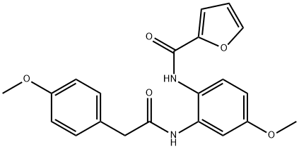 N-(4-methoxy-2-{[(4-methoxyphenyl)acetyl]amino}phenyl)furan-2-carboxamide Structural