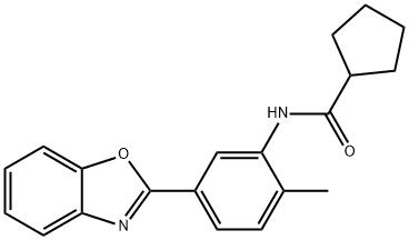 N-[5-(1,3-benzoxazol-2-yl)-2-methylphenyl]cyclopentanecarboxamide Structural