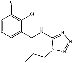 N-[(2,3-dichlorophenyl)methyl]-1-propyltetrazol-5-amine Structural