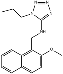 N-[(2-methoxy-1-naphthyl)methyl]-N-(1-propyl-1H-tetraazol-5-yl)amine Structural