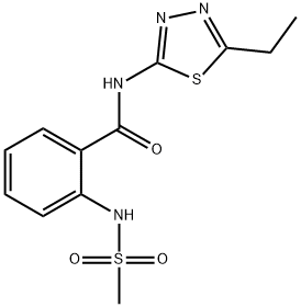 N-(5-ethyl-1,3,4-thiadiazol-2-yl)-2-(methanesulfonamido)benzamide Structural