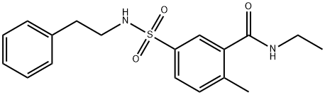 N-ethyl-2-methyl-5-[(2-phenylethyl)sulfamoyl]benzamide Structural