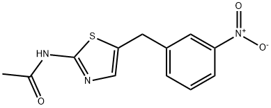 N-[5-(3-nitrobenzyl)-1,3-thiazol-2-yl]acetamide Structural