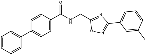 N-{[3-(3-methylphenyl)-1,2,4-oxadiazol-5-yl]methyl}biphenyl-4-carboxamide Structural