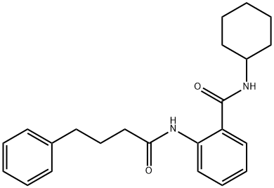 N-cyclohexyl-2-[(4-phenylbutanoyl)amino]benzamide Structural