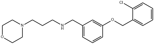 N-[[3-[(2-chlorophenyl)methoxy]phenyl]methyl]-3-morpholin-4-ylpropan-1-amine Structural