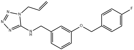 N-{3-[(4-fluorobenzyl)oxy]benzyl}-1-(prop-2-en-1-yl)-1H-tetrazol-5-amine Structural