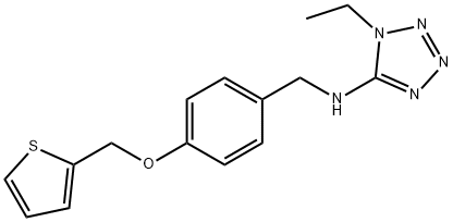 N-(1-ethyl-1H-tetraazol-5-yl)-N-[4-(2-thienylmethoxy)benzyl]amine Structural