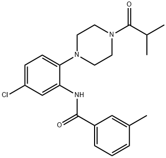 N-[5-chloro-2-(4-isobutyryl-1-piperazinyl)phenyl]-3-methylbenzamide Structural